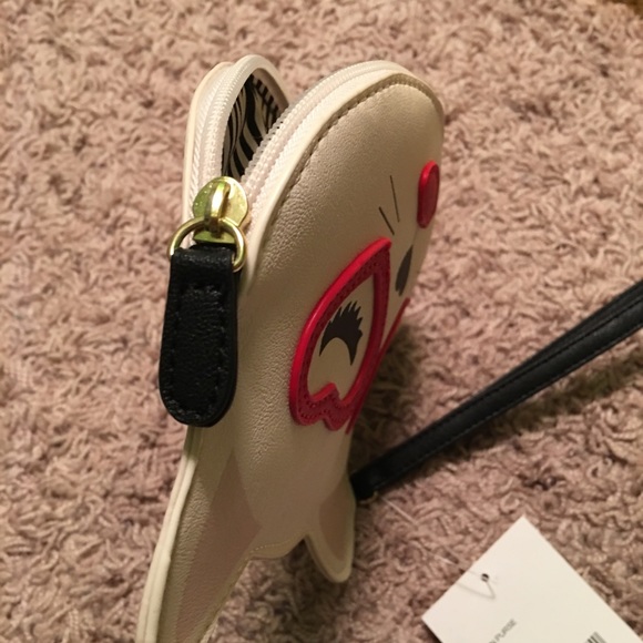 Betsy Johnson Heart Cat Wristlet - Picture 4 of 5